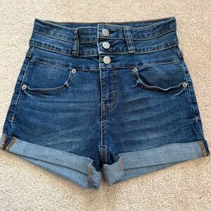 Aeropostale Super High Rise Blue Jean Shorts